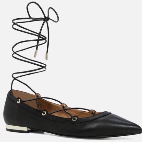 Aldo Black Alize Lace Flats - Picture 2 of 7